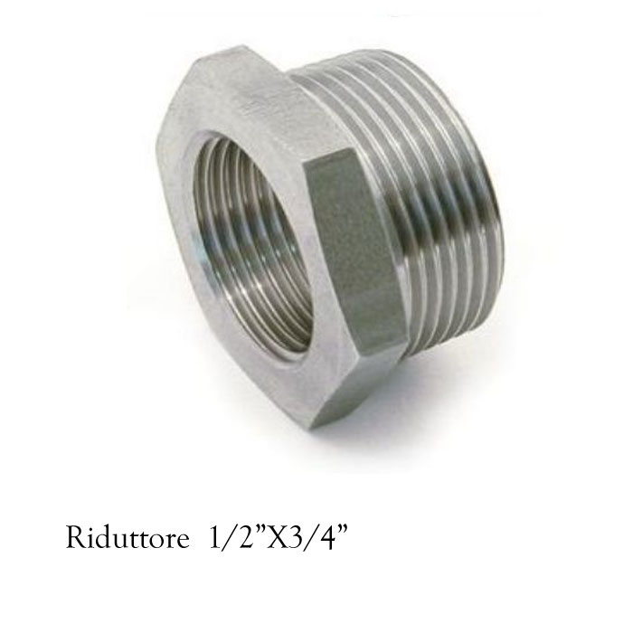 Raccordo Riduttore Filettato Inox – Nipplo Adattatore, Senza Marca